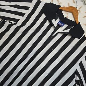 Dalco Athletic Referee Shirt XL Black White Stripes 05 Patch Sportswear